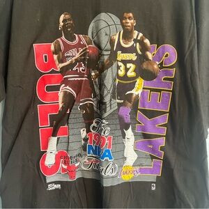 Vintage Salem 1991 NBA Finals Bulls Vs Lakers Jordan Vs Magic Shirt Sz X-Large